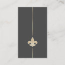 Search for lying business cards Fleur de lis
