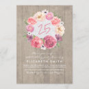Search for rustic wood birthday invitations Floral