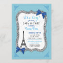 Search for paris baby boy shower invitations Eiffel tower