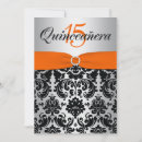 Search for orange silver invitations Black