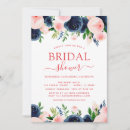 Search for navy and pink bridal shower invitations Elegant