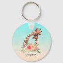 Search for giraffe key rings Watercolor