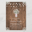 Search for mason jar baby shower invitations Wood