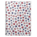 Search for red white and blue notebooks America