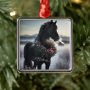 Search for black horse christmas tree decorations Winter