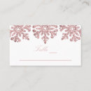Search for snowflake place cards Pink