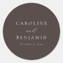 Search for brown wedding stickers Minimalist