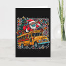 Search for school bus driver christmas cards Santa