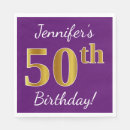 Search for 50th purple napkins Fifty