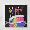 Search for rainbow cake birthday invitations Slice