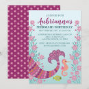 Search for mermaid tail birthday invitations Purple