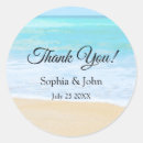 Search for thank you beach wedding stickers Modern