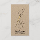 Search for needle business cards Handmade