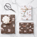 Search for woodland animals wrapping paper Watercolor