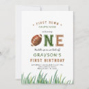 Search for football 1st birthday invitations Cute