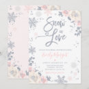 Search for winter bridal shower invitations Snow in love