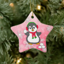 Search for penguin christmas tree decorations Red