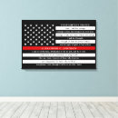 Search for firefighter canvas prints Thin red line