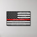 Search for firefighter canvas prints Thin red line