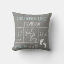 Search for birth announcement cushions Typography