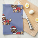Search for funny dog tea towels Santa