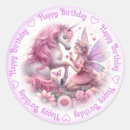 Search for happy birthday fairy stickers Unicorn