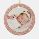 Search for rose gold christmas tree decorations Baby's first christmas