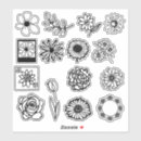 Search for big sunflower stickers White