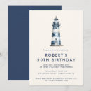 Search for lighthouse birthday invitations Navy blue