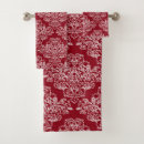 Search for vintage floral bath towels Red