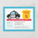 Search for police kids birthday invitations Cop