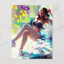 Search for cyberpunk postcards Woman