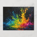 Search for paint splashes postcards Colourful