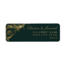 Search for gold damask return address labels Calligraphy