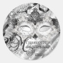 Search for elegant masquerade party stickers Silver
