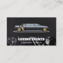Search for black limousine business cards Minimalist