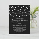 Search for string lights rehearsal dinner invitations Black and white