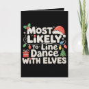 Search for dancing elves christmas cards Santa