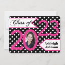 Search for polka dots graduation invitations Modern