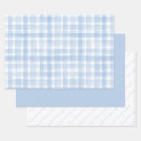 Search for gingham wrapping paper Light blue