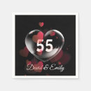 Search for 55th anniversary napkins Heart