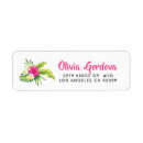 Search for pink hibiscus return address labels Modern