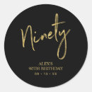 Search for 90 birthday stickers Gold