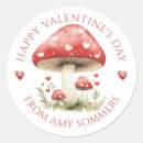 Search for happy mushroom stickers Red