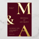 Search for burgundy and gold wedding invitations Simple