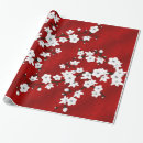 Search for blossoms wrapping paper red