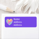 Search for heart return address labels Colourful