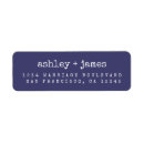 Search for navy and white return address labels Minimal