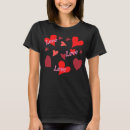 Search for red heart pattern tshirts I love you