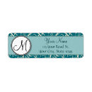 Search for floral monogram return address labels Pattern